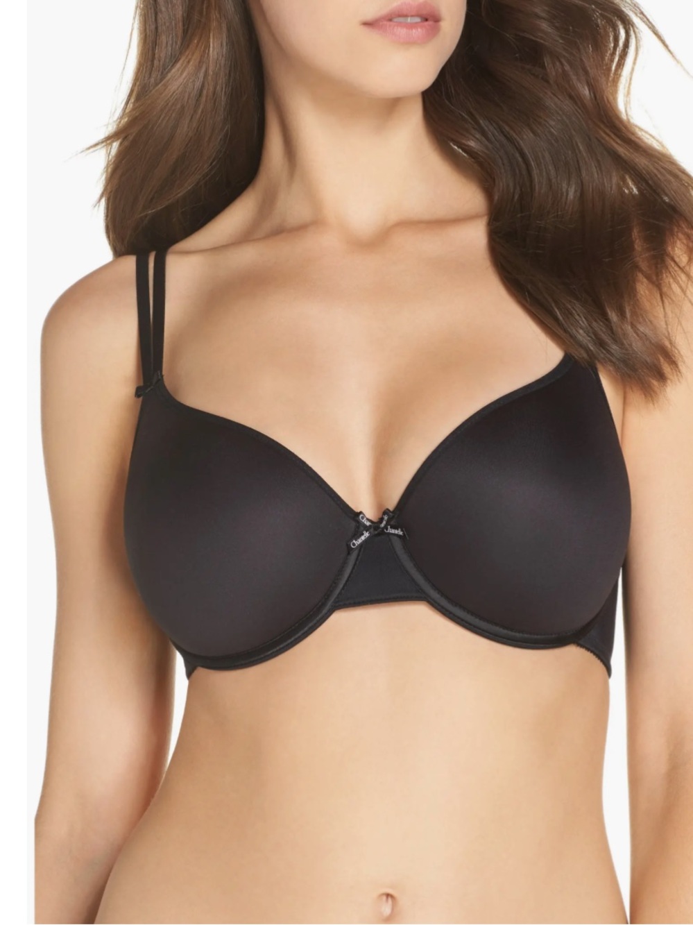 Chantelle Black Basic Invisible Smooth Support T-Shirt Bra…no tag Appx. size 38C